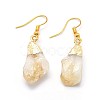 Natural Citrine Dangle Earring EJEW-F173-D02-3