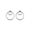 S925 Silver Circle Stud Earrings YG2463-1