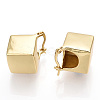 Brass Rhombus Thick Hoop Earrings for Women EJEW-F303-05G-2