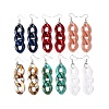 Acrylic Curb Chain Dangle Earrings EJEW-JE04651-1