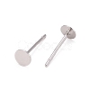 Anti-Tarnish Rhodium Plated 925 Sterling Silver Ear Stud Findings X-STER-A003-80-2