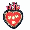 Heart Beading Costume Accessories WG45904-03-1