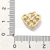 Heart Brass ABS Plastic Imitation Pearl Charms KK-Q017-22G-3