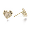 Brass Micro Pave Cubic Zirconia Stud Earring Findings KK-T056-07G-NF-2