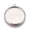 304 Stainless Steel Pendant Cabochon Settings STAS-G127-13-20mm-P-1