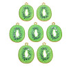 Light Gold Alloy Enamel Pendants X-ENAM-S126-124-1