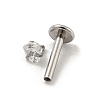 304 Stainless Steel Threaded Flatback Earrings EJEW-NH0001-01C-02-2