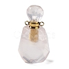 Natural Rose Quartz Faceted Perfume Bottle Pendants G-A026-14-2
