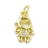 Brass Micro Pave Cubic Zirconia Pendants KK-M283-18A-01-1