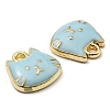 Golden Plated Alloy Charms ENAM-L042-01G-05-3