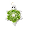 Glass Seed Beaded Pendants PALLOY-MZ00398-02-1