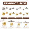  Jewelry 16Pairs 8 Styles 304 Stainless Steel Textured Ball Stud Earrings for Women EJEW-PJ0001-04-2
