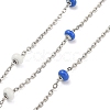 304 Stainless Steel Enamel Link Chains AJEW-Z028-09P-03-1