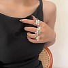 Shell Open Cuff Ring for Women RJEW-Z047-01P-01-1