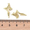Brass with Cubic Zirconia Rhombus Stud Earrings Findings KK-B087-05G-3
