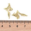 Brass with Cubic Zirconia Rhombus Stud Earrings Findings KK-B087-05G-3