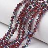 Electroplate Transparent Glass Beads Strands EGLA-A034-T2mm-Q06-1