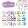 800Pcs 3 Style 5 Colors Transparent Acrylic Beads TACR-YW0001-45-2