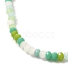 Faceted Round Glass Beads Stretch Bracelet for Teen Girl Women BJEW-JB07072-01-3