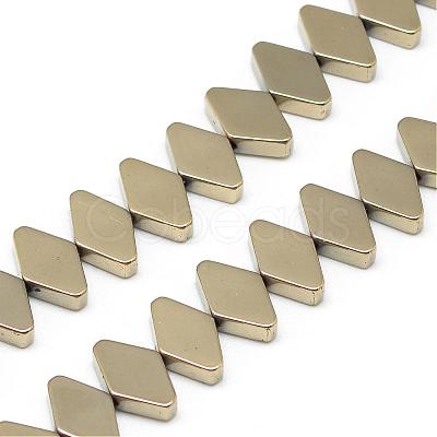 Electroplate Non-magnetic Synthetic Hematite Bead Strands G-Q486-13G-1