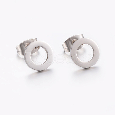 Tarnish Resistant 304 Stainless Steel Ear Studs EJEW-E225-02P-1