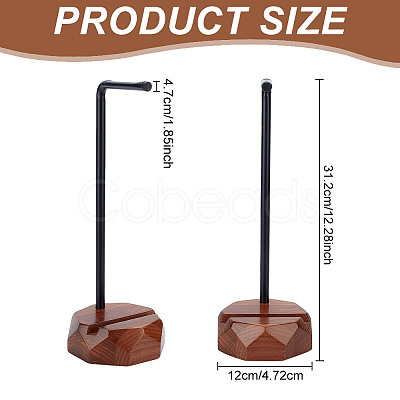 Wood Headset Display Stands Holder AJEW-WH0471-109B-1