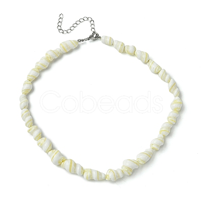 Natural Shell Beaded Necklaces for Women NJEW-JN05030-1