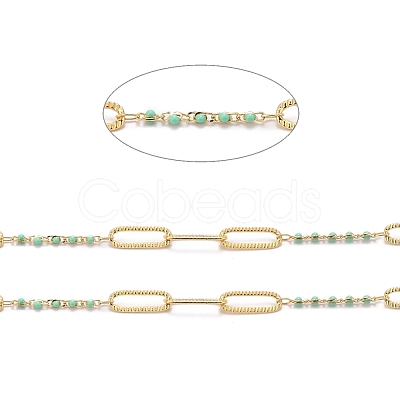 Golden Plated Handmade Enamel Beaded Chains CHC-H101-01G-K-1