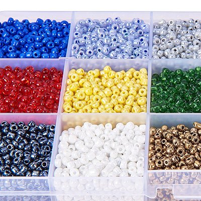 8/0 Round Glass Seed Beads Sets SEED-PH0007-01-1