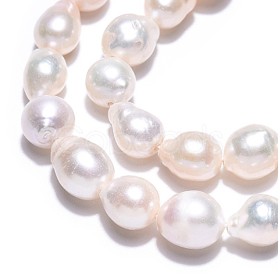 Natural Baroque Pearl Keshi Pearl Beads Strands PEAR-S020-F01-02-1