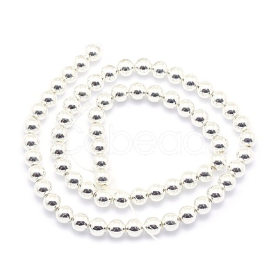 Electroplate Non-magnetic Synthetic Hematite Beads Strands G-L485-01B-S-1