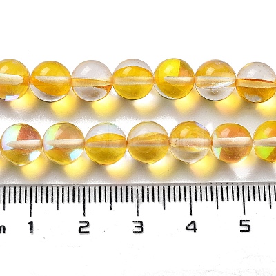 Synthetic Moonstone Beads Strands G-P528-J02-11-1