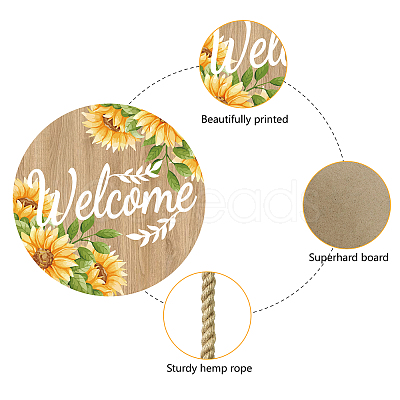 Printed Wood Round Sheets AJEW-WH0334-007-1