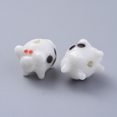 Handmade Lampwork Beads Strands PORC-L033-031B-02-1