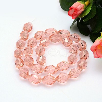 Faceted Polyhedron Imitation Austrian Crystal Bead Strands G-M190-11x8mm-30A-1