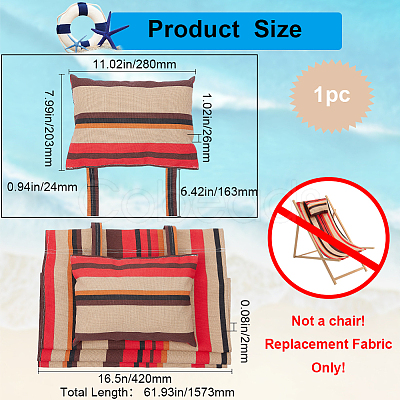 Stripe Pattern Chair Canvas Cloth AJEW-WH0248-452C-1