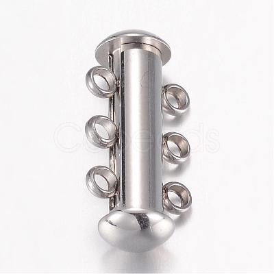 Tarnish Resistant 304 Stainless Steel Slide Lock Clasps STAS-G071-50P-1