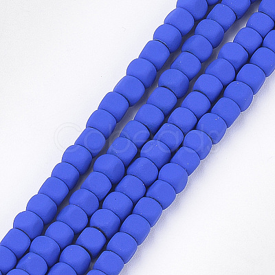 Spray Painted Non-magnetic Synthetic Hematite Beads Strands G-T116-14-19-1