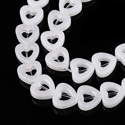 Natural White Jade Beads Strands G-N342-96-1