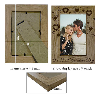 Natural Wood Photo Frames AJEW-WH0292-044-1