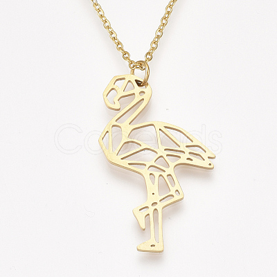 201 Stainless Steel Pendant Necklaces NJEW-T009-JN024-2-45-1