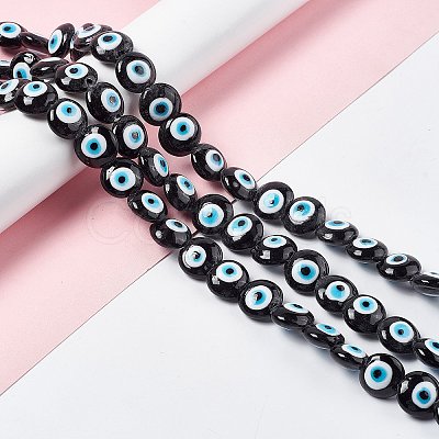 Handmade Evil Eye Lampwork Beads Strands LAMP-G157-01A-1