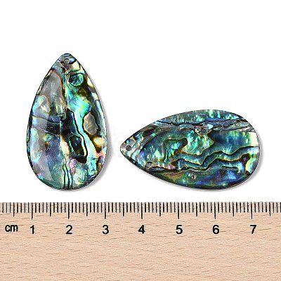 Natural Paua Shell Pendants SSHEL-I026-08B-1