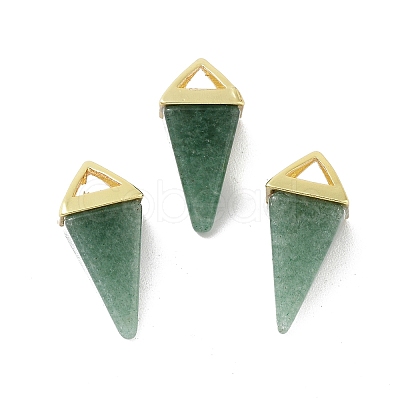 Natural Green Aventurine Pendants G-A222-02G-02-1