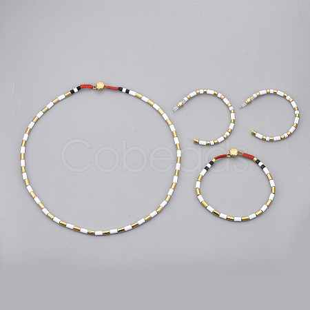 (Jewelry Parties Factory Sale)Spray Painted Alloy Jeweley Sets SJEW-S044-01C-1