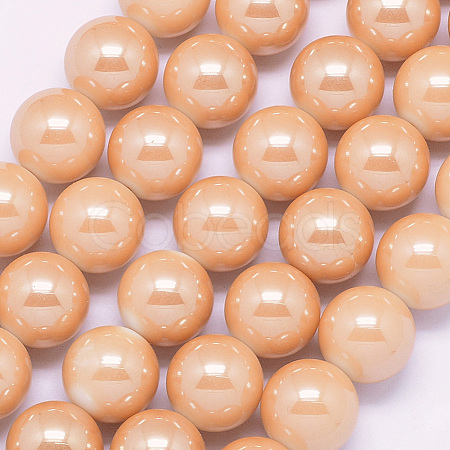 Glass Pearl Beads Strands HY-G001-10mm-A01-1