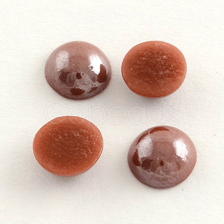 Pearlized Plated Opaque Glass Cabochons PORC-S801-4mm-29-1