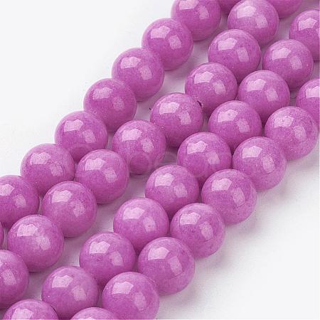 Natural Mashan Jade Round Beads Strands G-D263-10mm-XS30-1