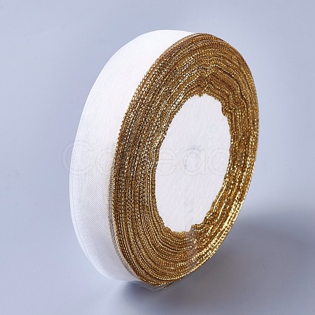 Organza Polyester Ribbon ORIB-WH0004-01A-1