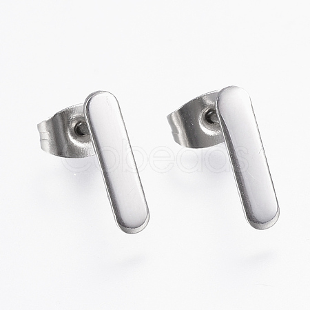 Tarnish Resistant 304 Stainless Steel Stud Earrings EJEW-H350-18P-1